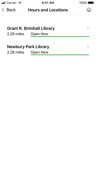 ภาพหน้าจอของ Thousand Oaks Library