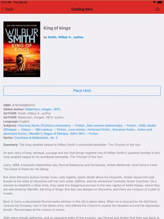 Hawaii State Pub Lib Sys App iPad  Screenshots