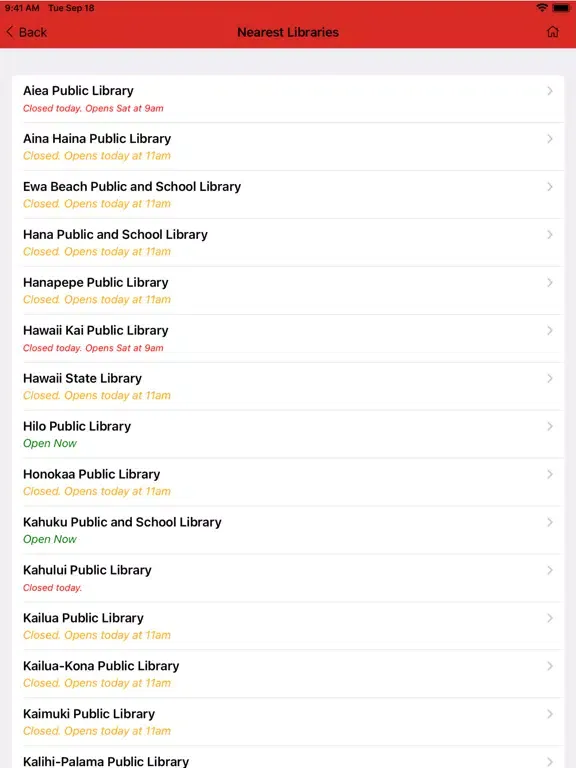 Hawaii State Pub Lib Sys App iPad  Screenshots