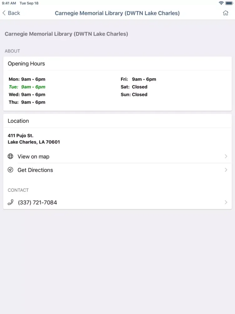 Calcasieu Parish Library iPad 应用截图