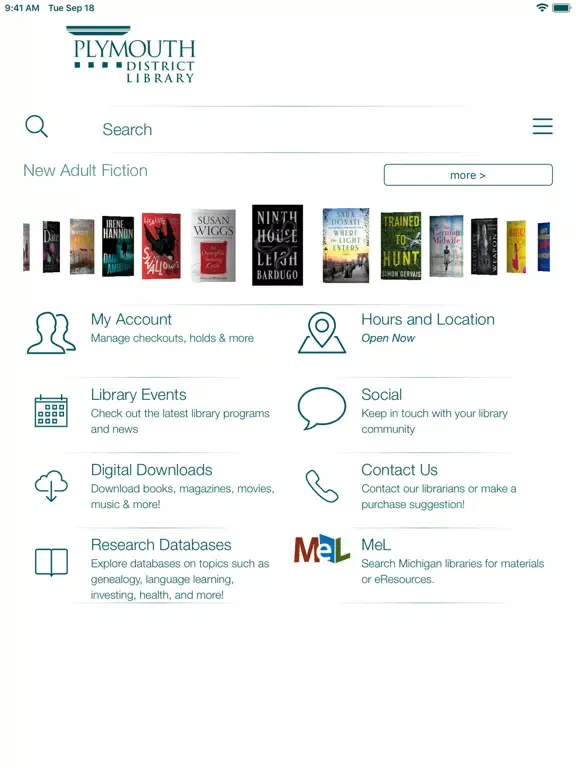 Plymouth (MI) District Library iPad 應用截圖