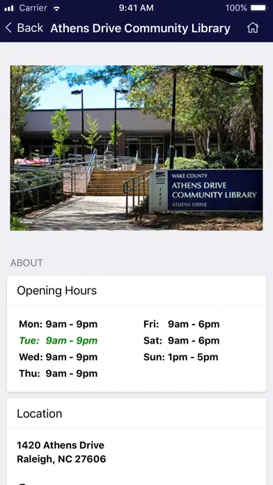 Ảnh chụp màn hình của Wake County Public Libraries