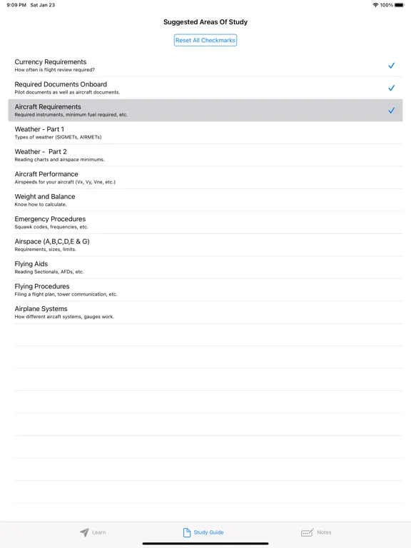 Ảnh chụp màn hình của Aviation Aids iPad 