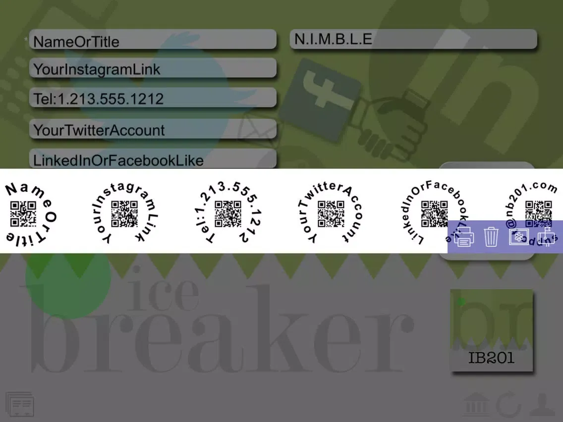IceBreaker Social Media Business Cards iPad  Ekran Görüntüleri