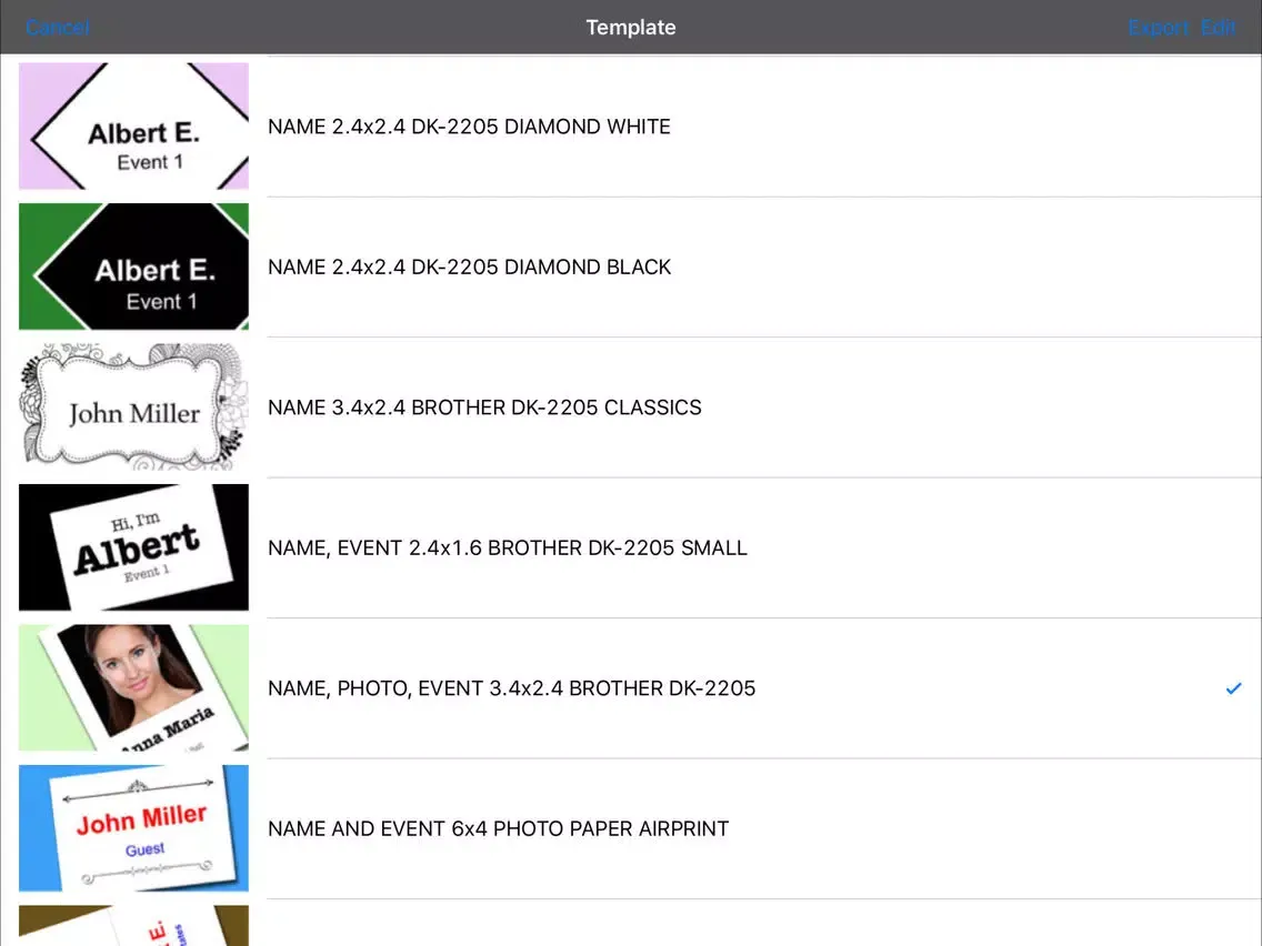 Name Badge Event Management iPad  스크린샷