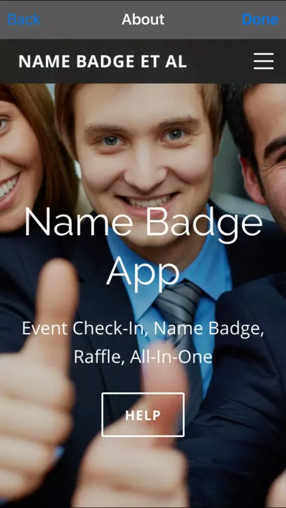 Name Badge Event Management 스크린샷