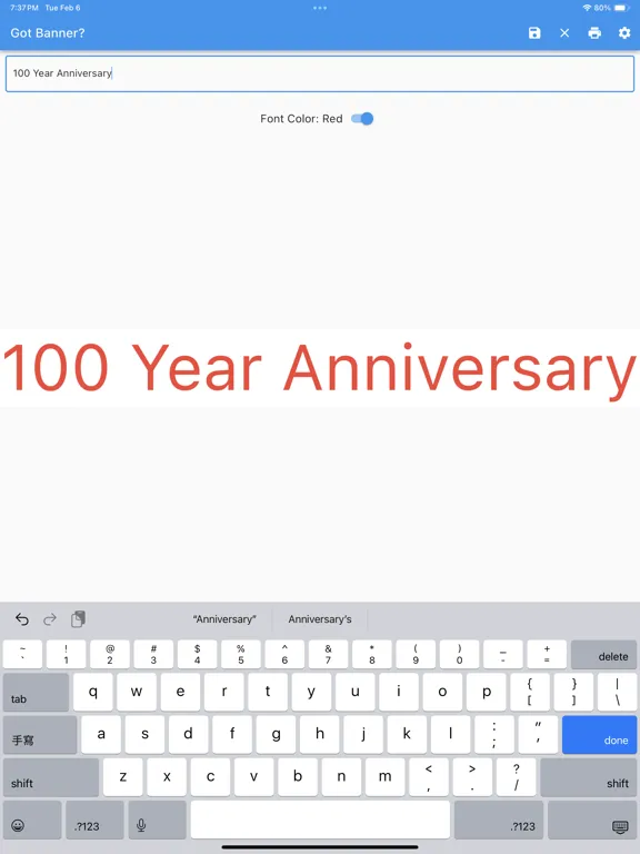 Ảnh chụp màn hình của Quick Banner iPad 