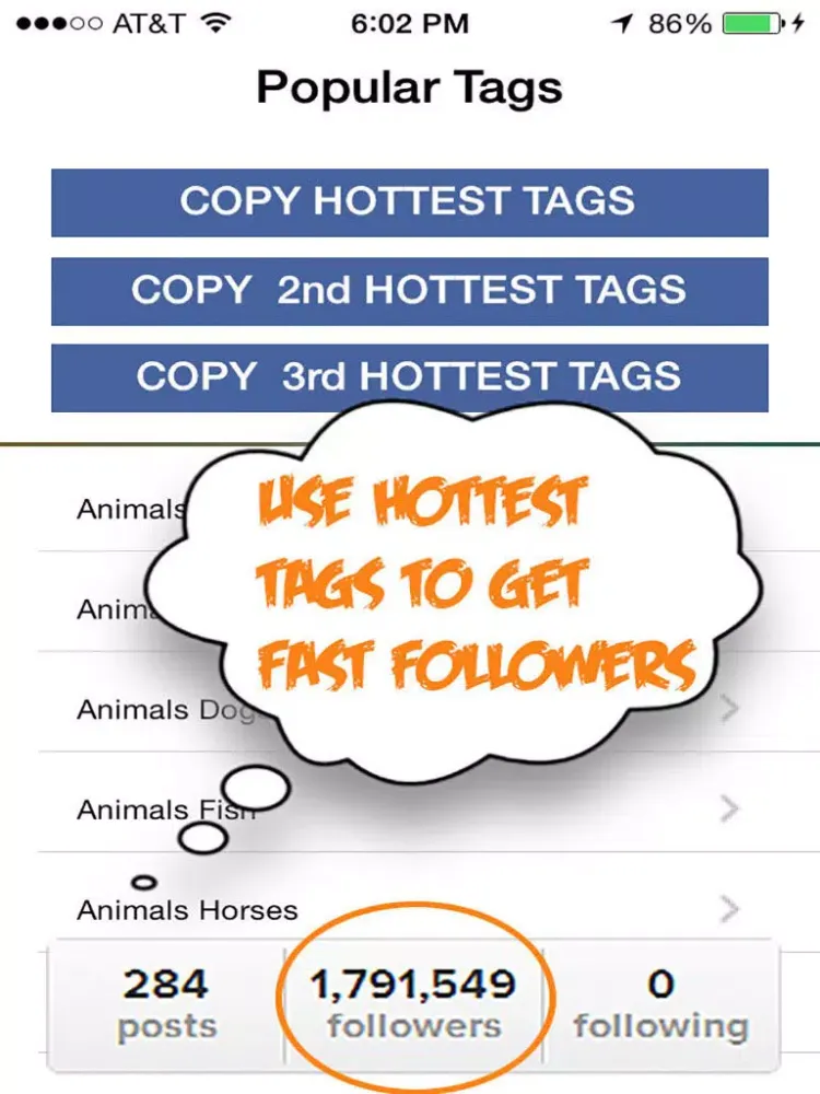 Tangkapan layar Tags4Likes - Copy and Paste HashTags for Instagram - Tags For Likes iPad 