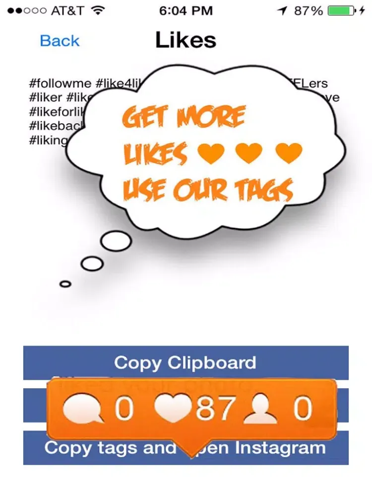 Tangkapan layar Tags4Likes - Copy and Paste HashTags for Instagram - Tags For Likes iPad 