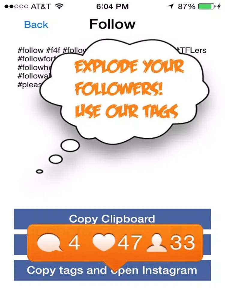 Tangkapan layar Tags4Likes - Copy and Paste HashTags for Instagram - Tags For Likes iPad 
