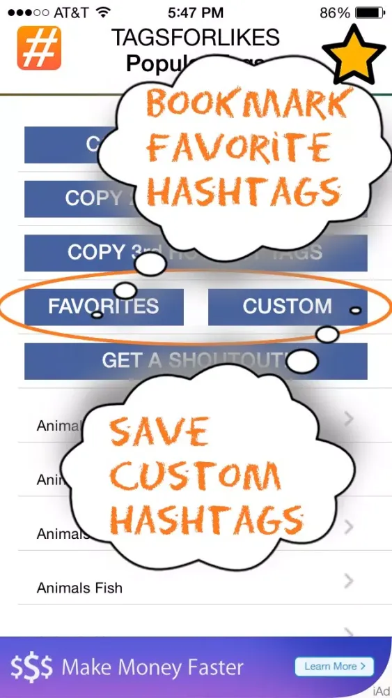 Tangkapan layar Tags4Likes - Copy and Paste HashTags for Instagram - Tags For Likes