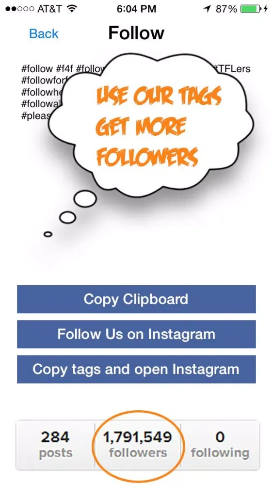 Tangkapan layar Tags4Likes - Copy and Paste HashTags for Instagram - Tags For Likes