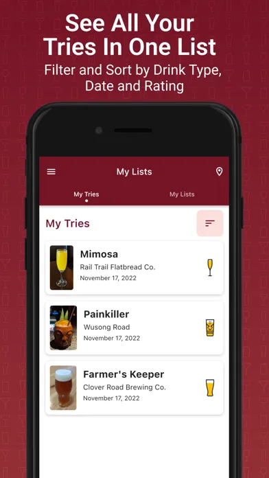 ภาพหน้าจอของ Tried-It: Drink Reviews
