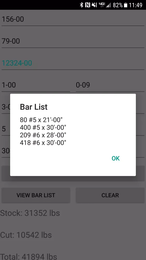 Capturas de tela do Rebar Calculator (Unreleased)
