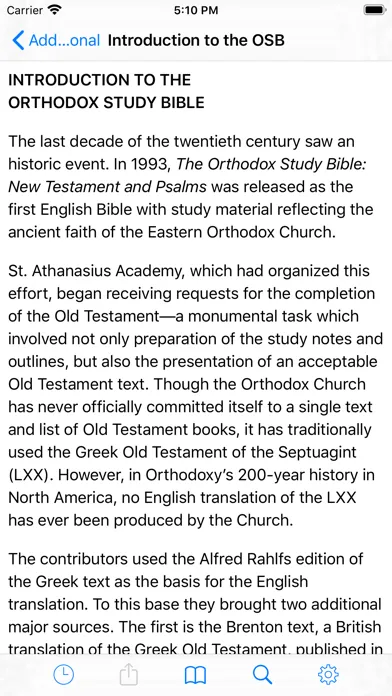 Orthodox Study Bible Screenshots