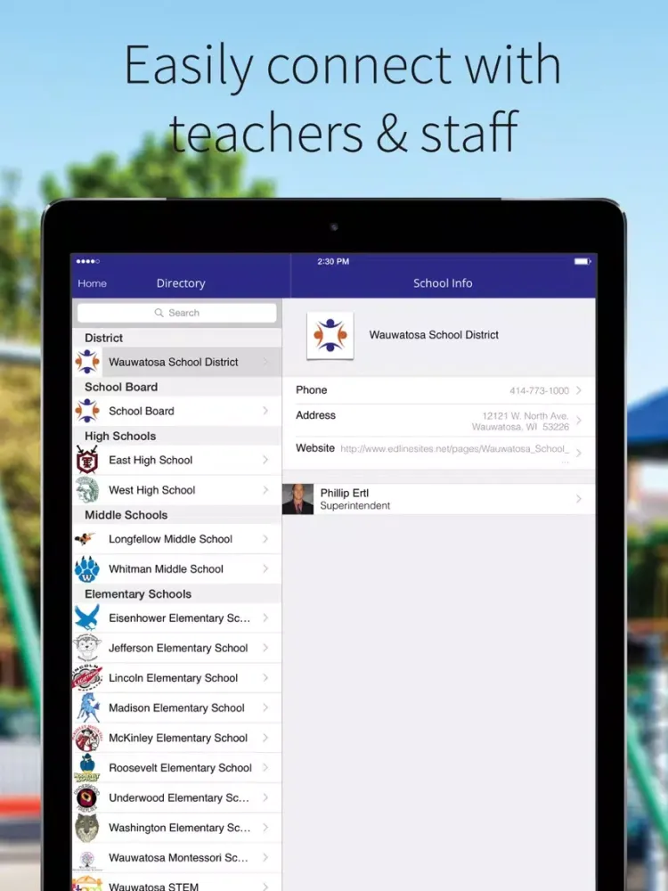 Wauwatosa iPad  سکرین شاٹس