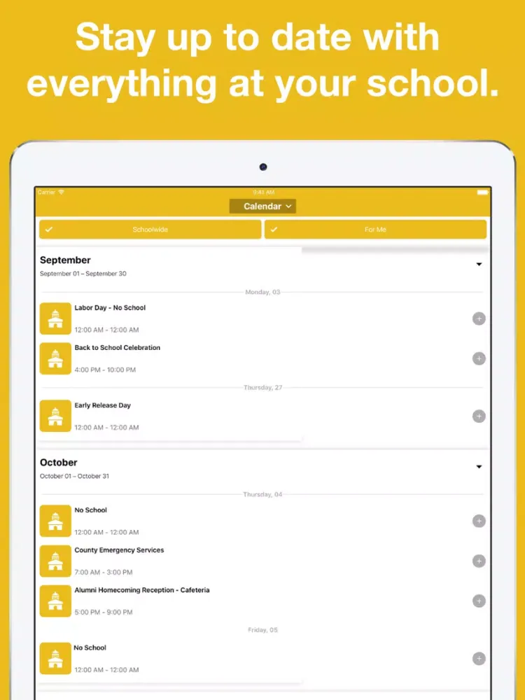 Winfield City Schools iPad  Screenshots