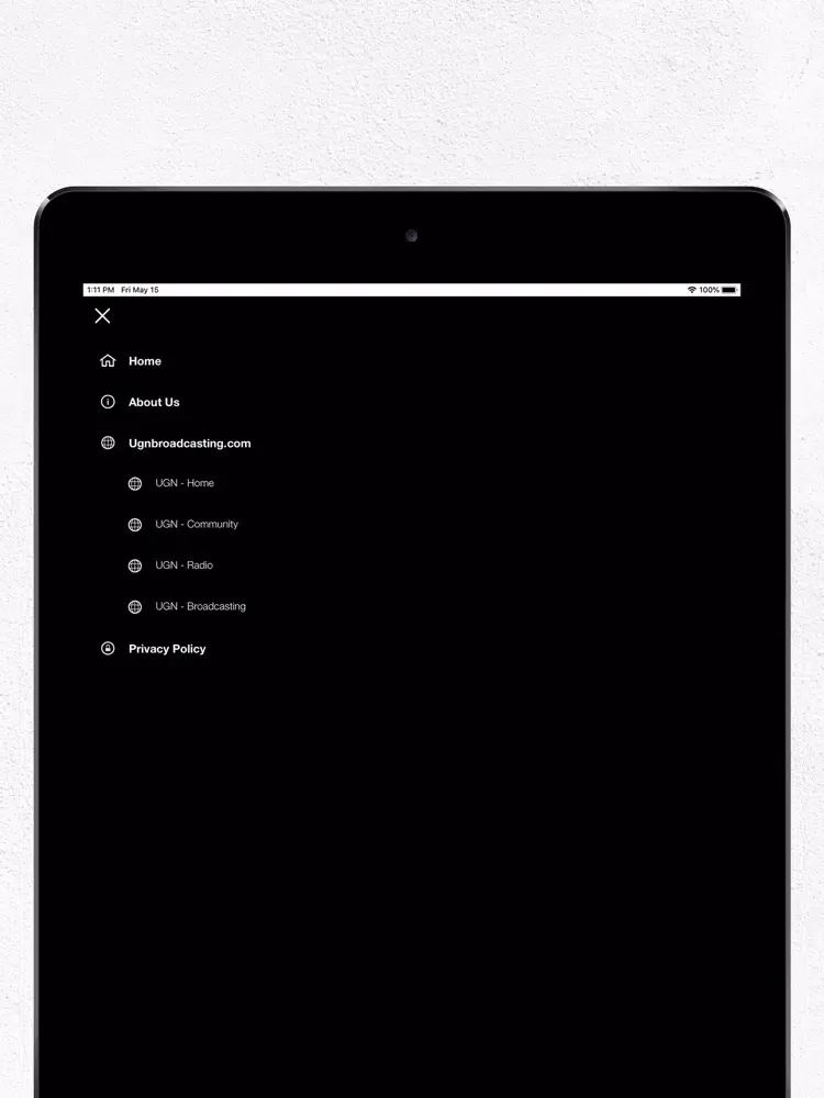 Captures d'écran de United Gospel Radio Network iPad 