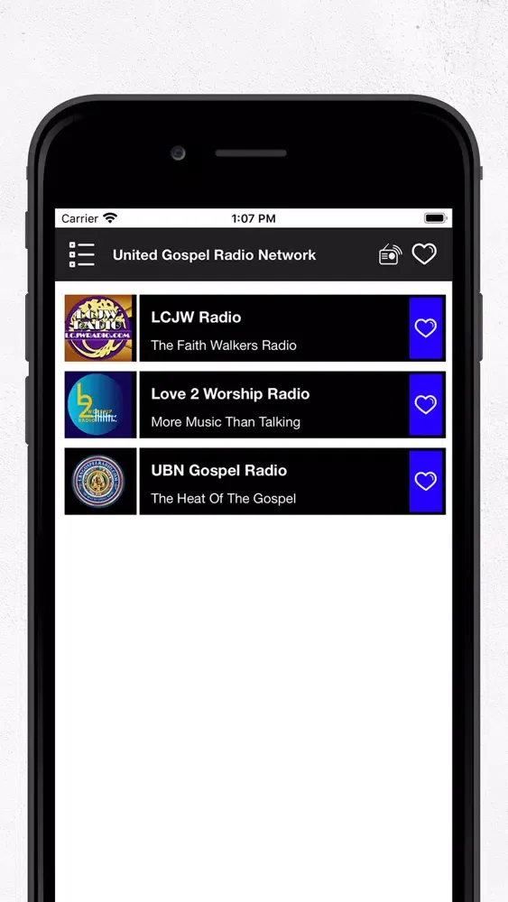 Captures d'écran de United Gospel Radio Network