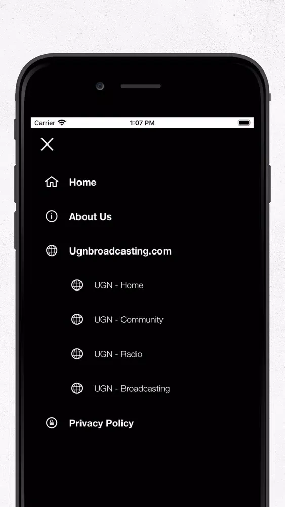 Captures d'écran de United Gospel Radio Network