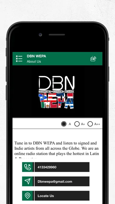 ภาพหน้าจอของ DBN WEPA