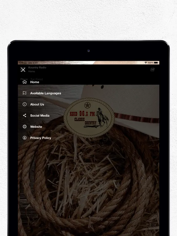 Capturas de pantalla de Kountry Radio iPad 