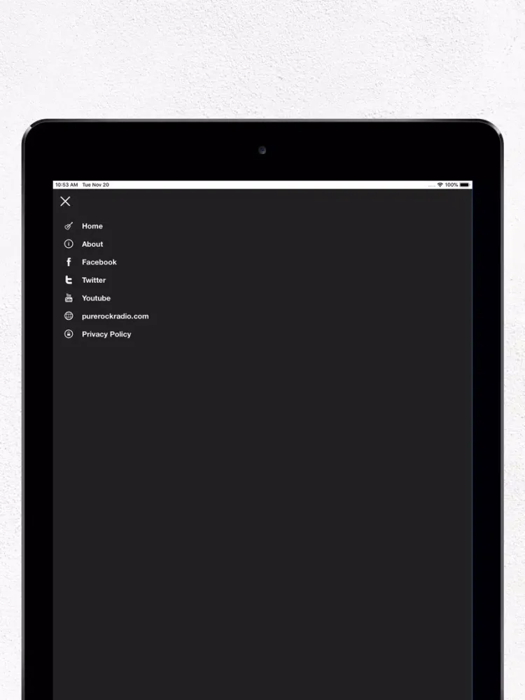 Pure Rock Radio Network iPad  স্ক্রিনশট
