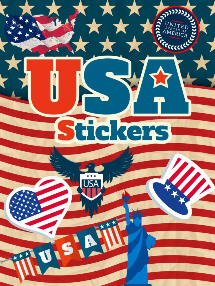 Ảnh chụp màn hình của USA Stickers and emoticons iPad 