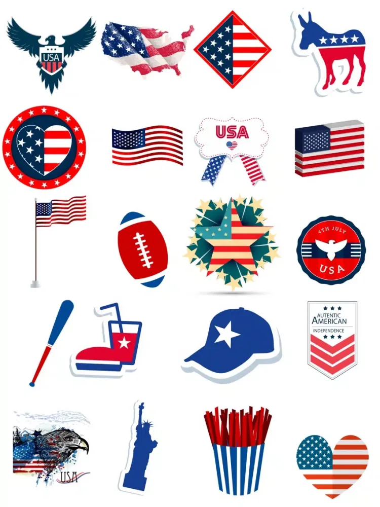 Ảnh chụp màn hình của USA Stickers and emoticons iPad 