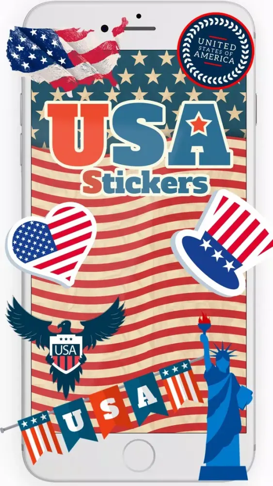 Ảnh chụp màn hình của USA Stickers and emoticons