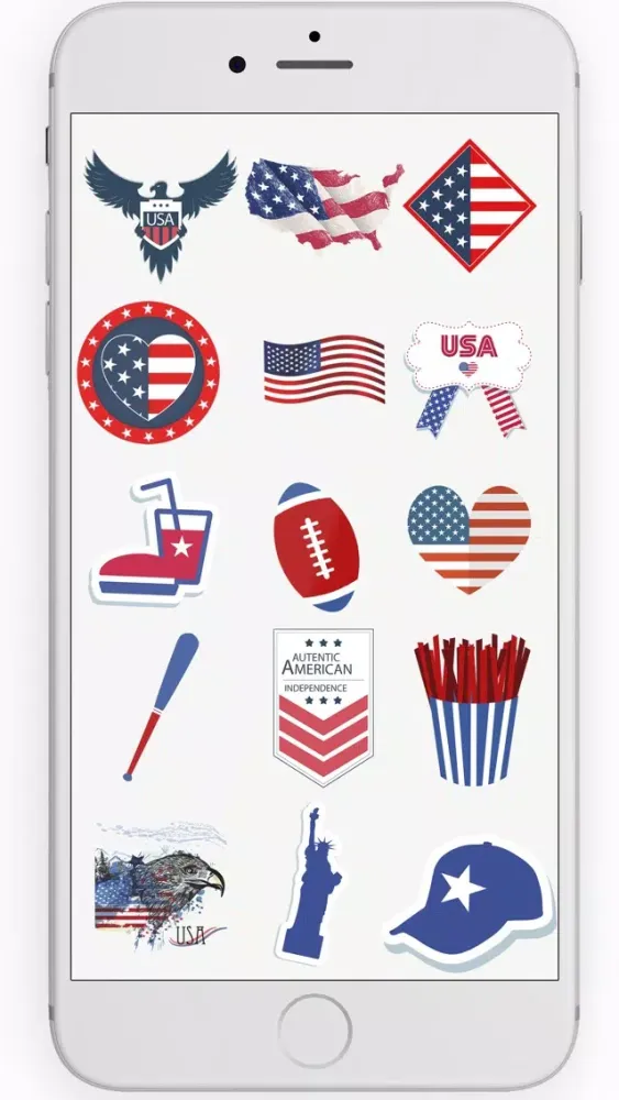 Ảnh chụp màn hình của USA Stickers and emoticons