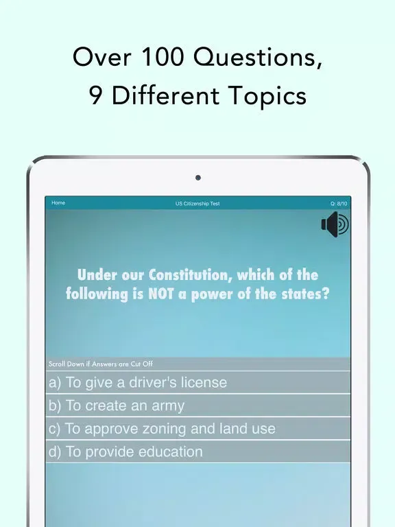 US Citizenship Test (USCIS) iPad  سکرین شاٹس