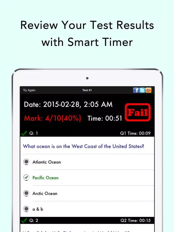 US Citizenship Test (USCIS) iPad  سکرین شاٹس