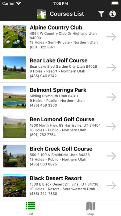 Captures d'écran de Utah Golf Courses