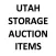 Utah storage auction items