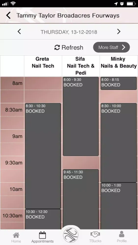 ภาพหน้าจอของ Tammy Taylor Nails SA