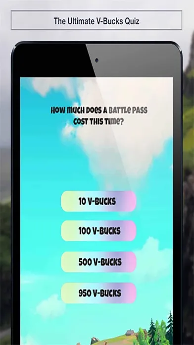 Tangkapan skrin The Ultimate V-Bucks Quiz