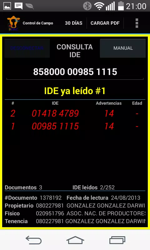 Control de Campo Screenshots
