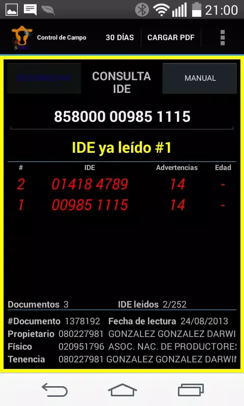 Control de Campo应用截图