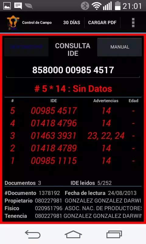Control de Campo Screenshots