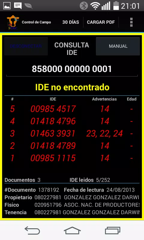 Control de Campo Screenshots
