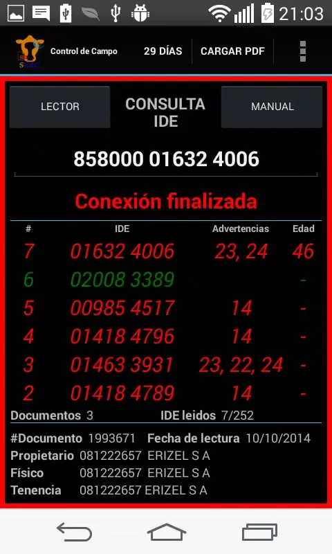 Control de Campo应用截图