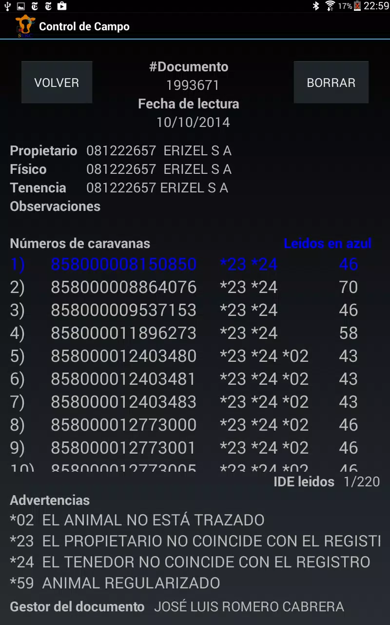 Control de Campo Screenshots