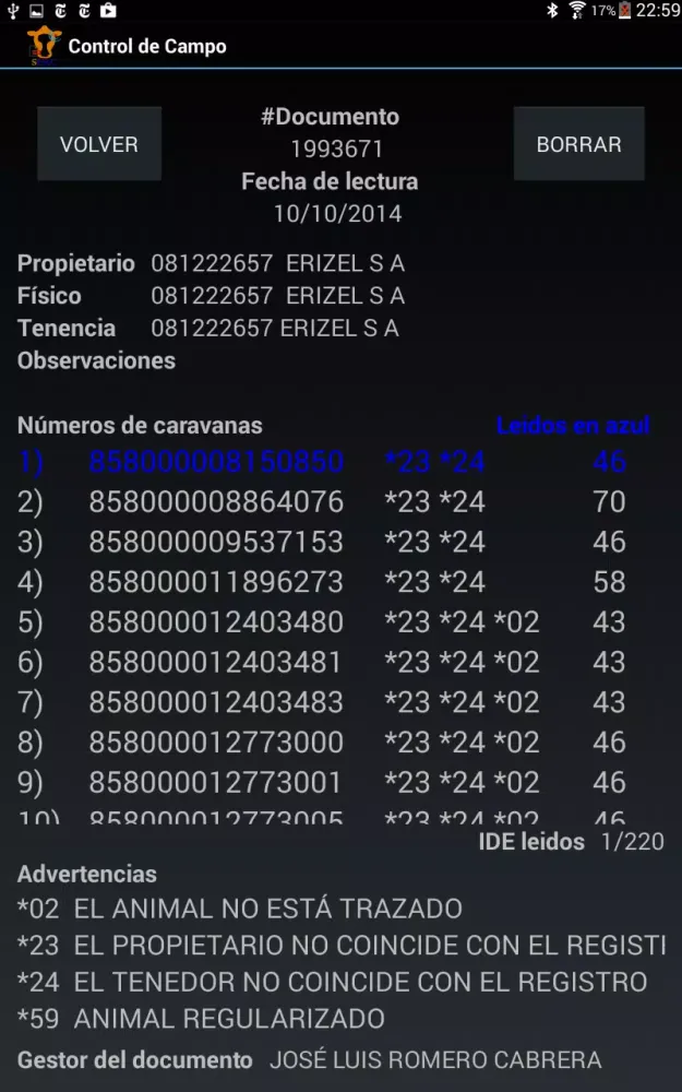 Control de Campo应用截图