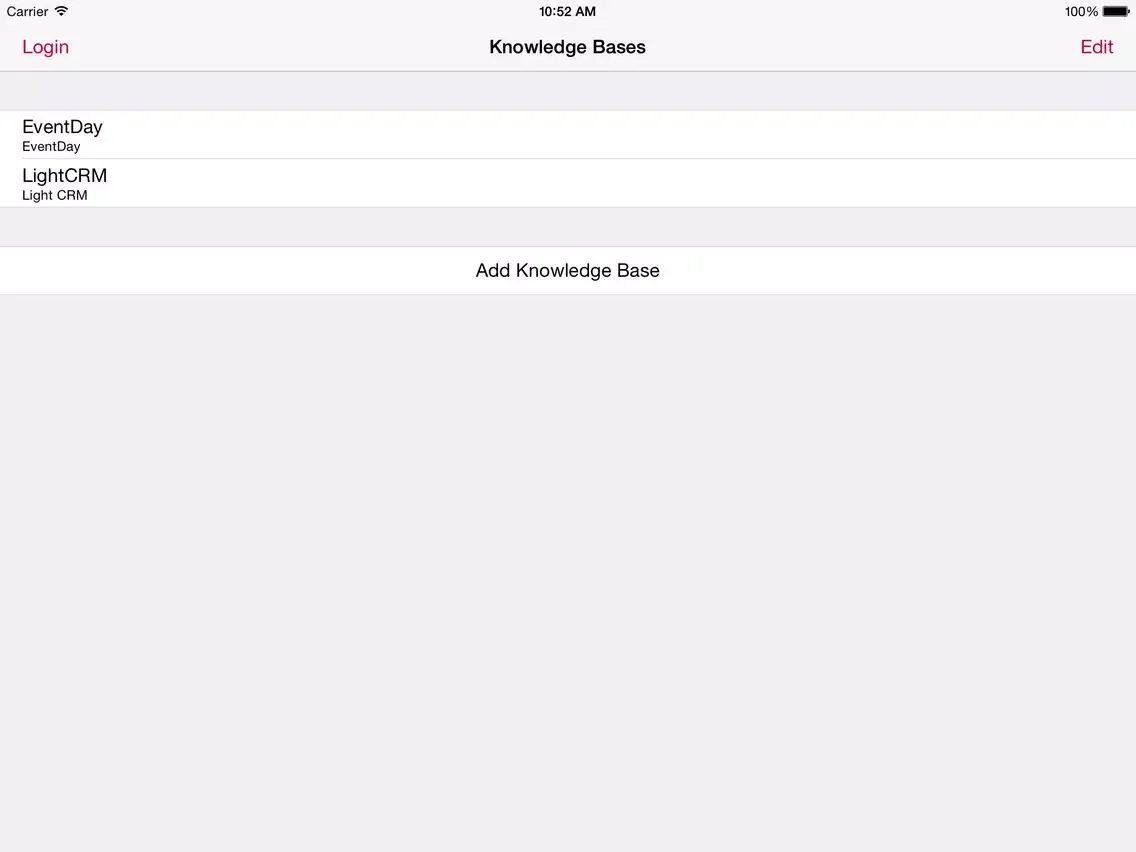 Screenshot di Knowledge Base Navigator iPad 