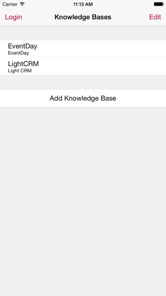 Screenshot di Knowledge Base Navigator