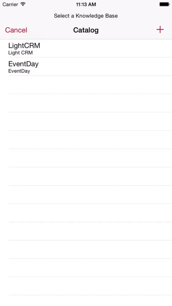 Screenshot di Knowledge Base Navigator