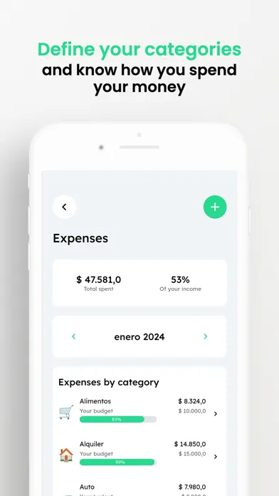 Capturas de tela do COIN expense tracker & budget