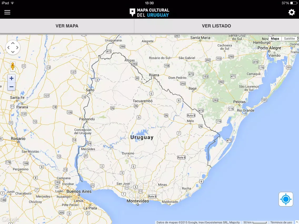 Ảnh chụp màn hình của Mapa Cultural del Uruguay iPad 