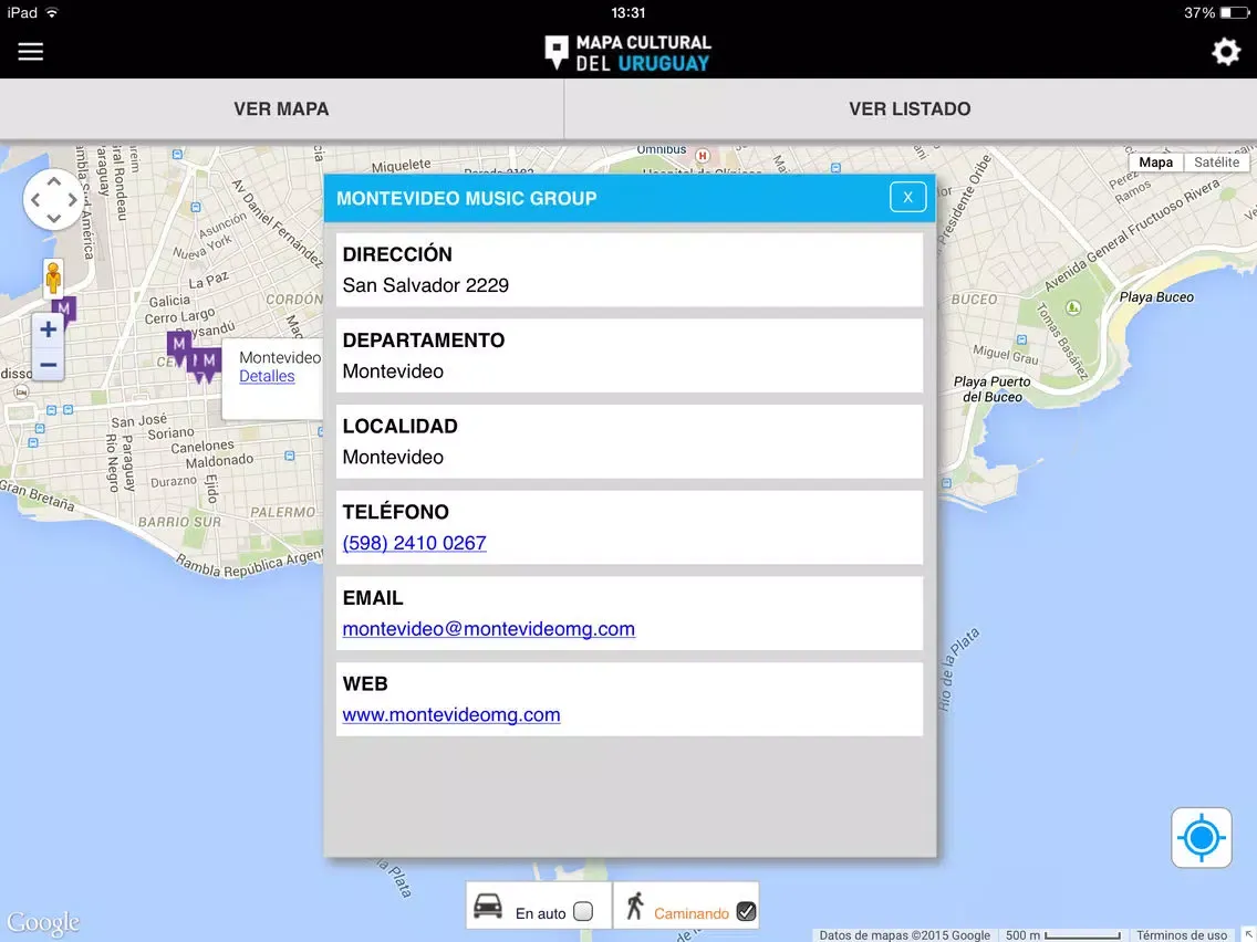 Ảnh chụp màn hình của Mapa Cultural del Uruguay iPad 